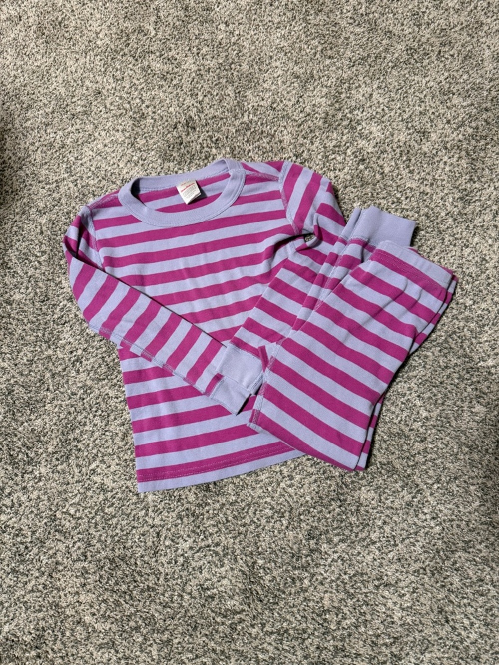 Hanna Andersson Purple & Pink Striped Kids Pajama Set